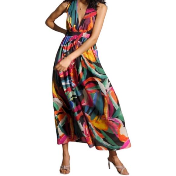 GABRIELLE UNION Halter Printed Maxi Dress in the Size Large - Picture 10 of 10